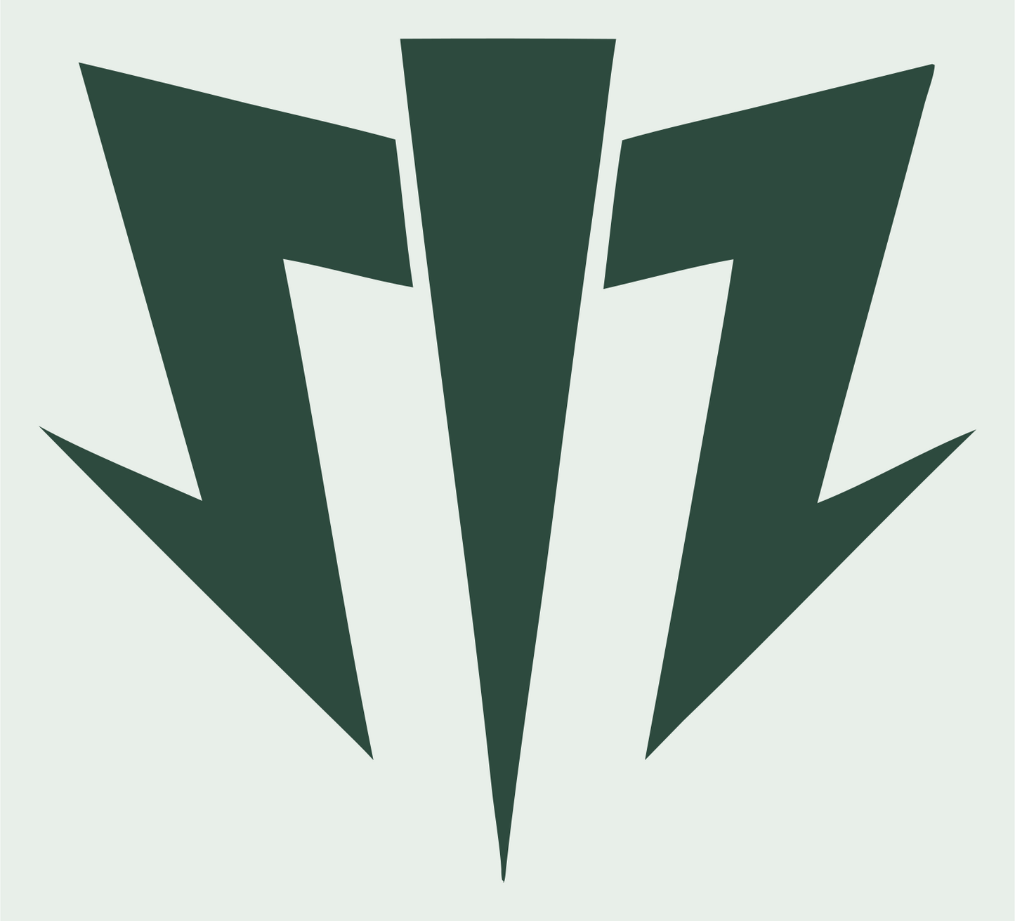 Triple Arrow Sagittarius Emblem #e8efe9/#2d4a3e