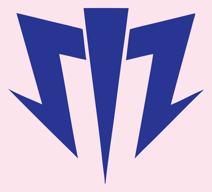 Triple Arrow Sagittarius Emblem #fce4ec/#283593
