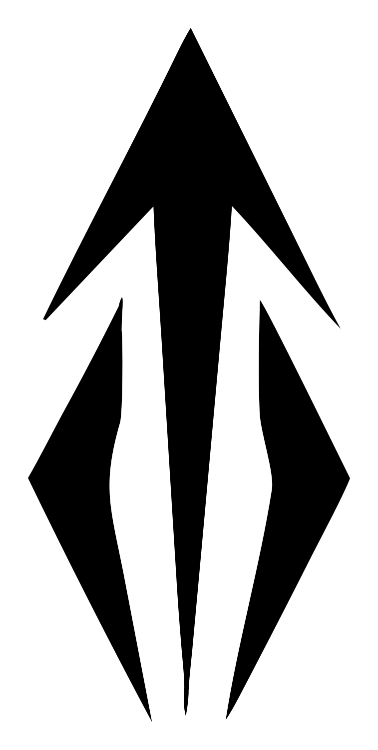 Sharp Arrow Sagittarius Badge #ffffff/#000000
