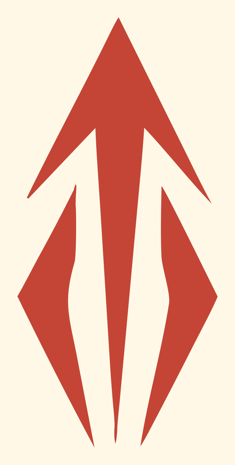 Sharp Arrow Sagittarius Badge #fff8e7/#c44536