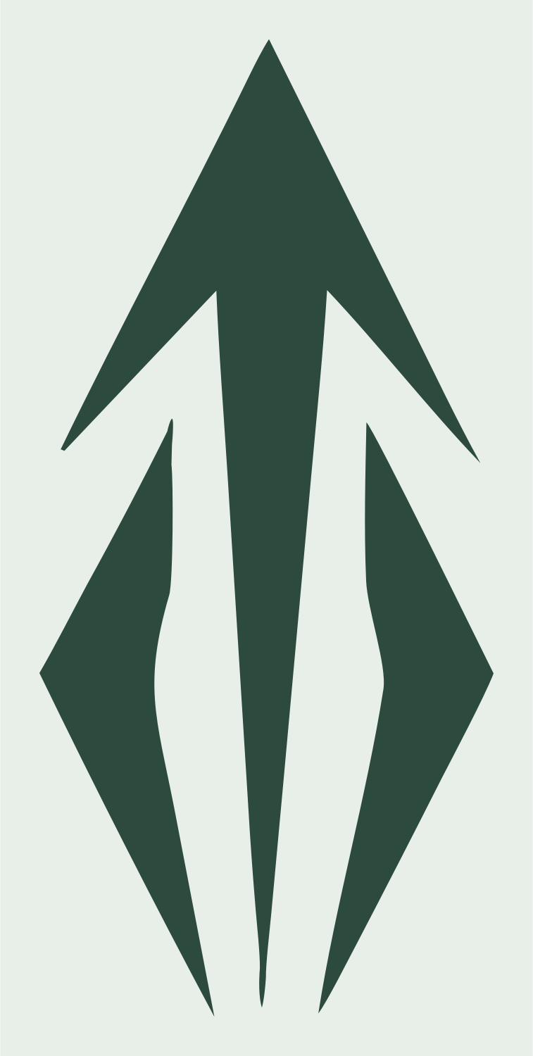 Sharp Arrow Sagittarius Badge #e8efe9/#2d4a3e