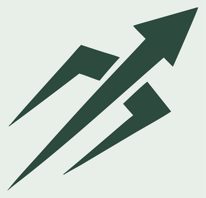 Bold Arrow Streak Logo #e8efe9/#2d4a3e