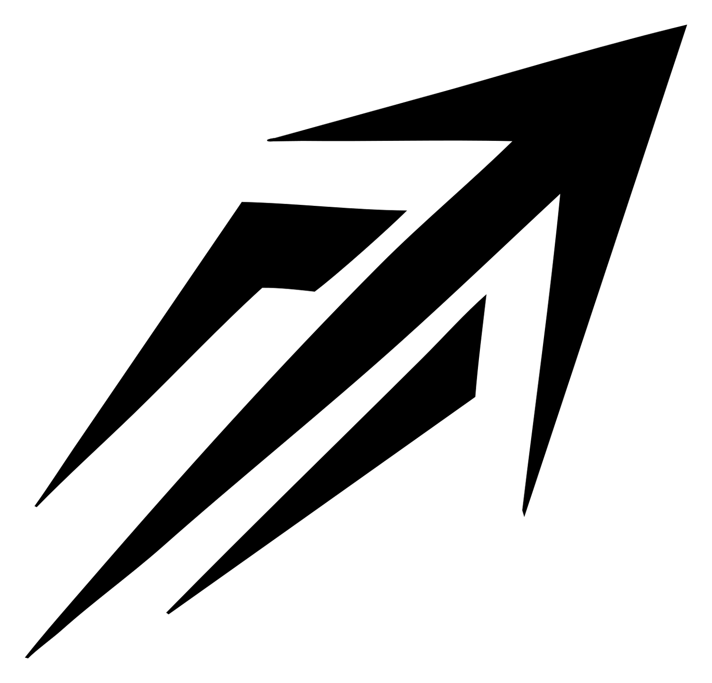 Sagittarius Arrow Logo #ffffff/#000000