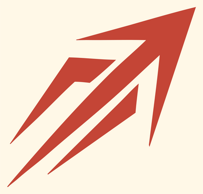 Sagittarius Arrow Logo #fff8e7/#c44536