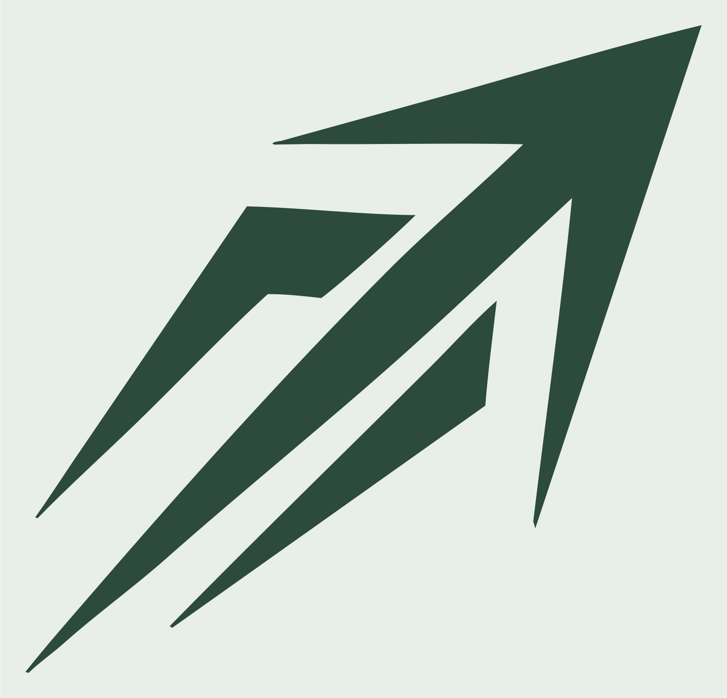Sagittarius Arrow Logo #e8efe9/#2d4a3e