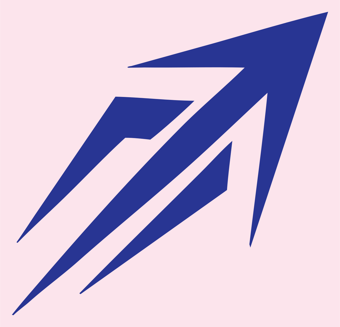 Sagittarius Arrow Logo #fce4ec/#283593