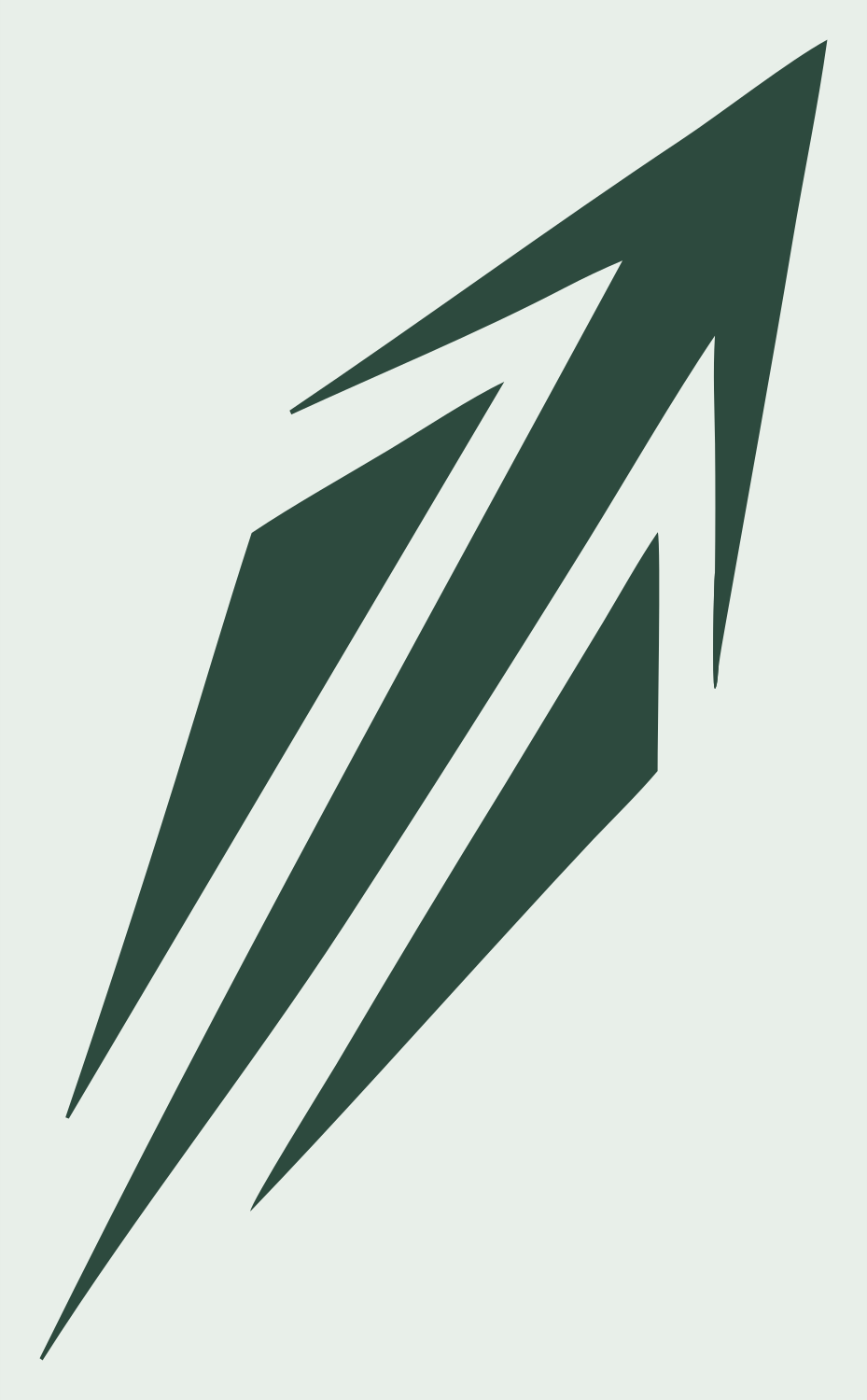 Jagged Sagittarius Strike Icon #e8efe9/#2d4a3e