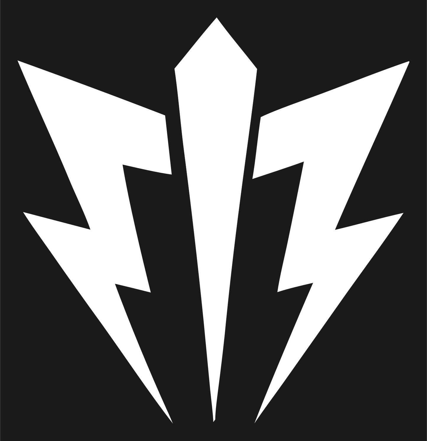 Triple Lightning Bolt Crest #1a1a1a/#ffffff