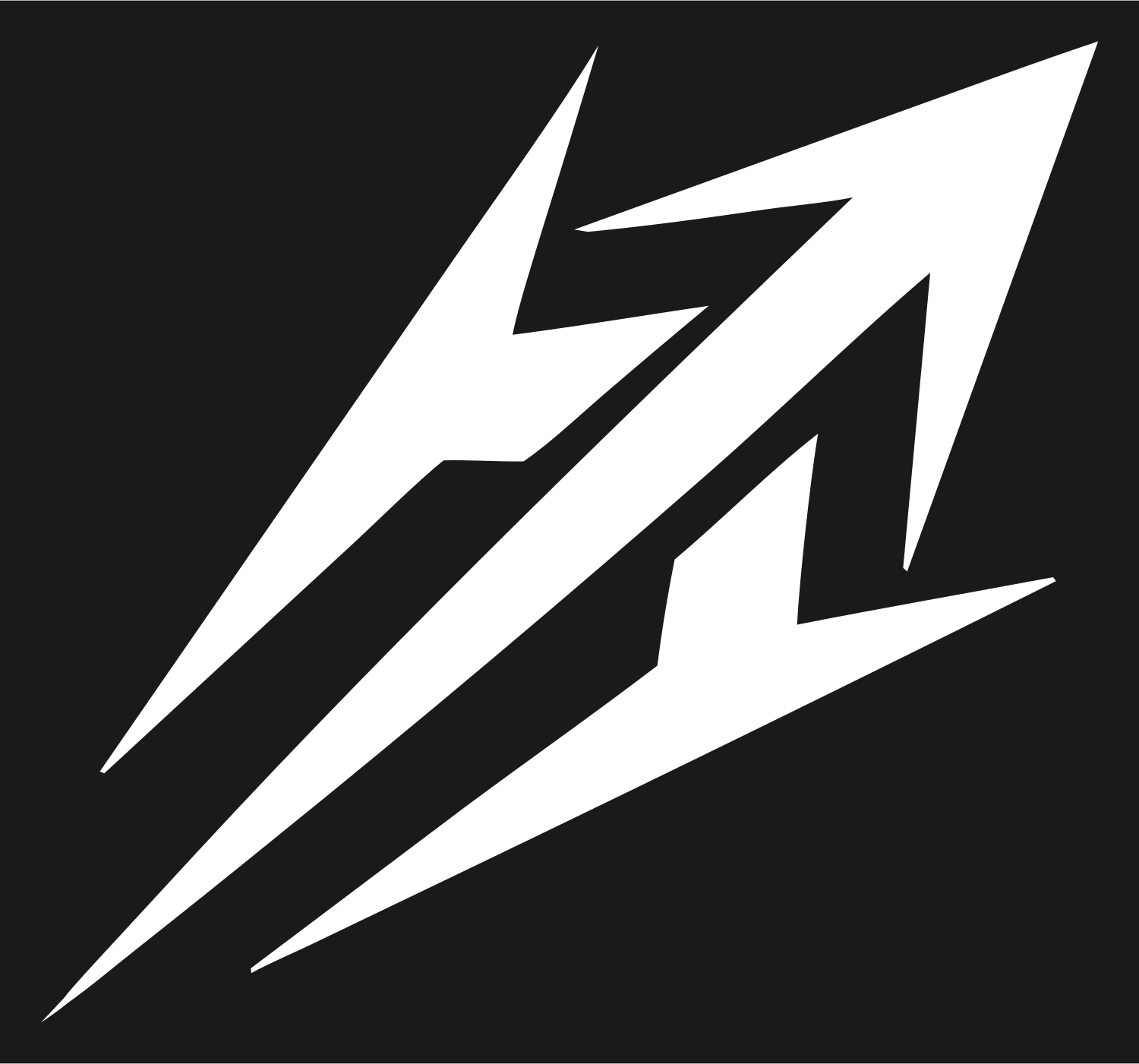 Industrial Sagittarius Slash Logo #1a1a1a/#ffffff