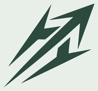 Industrial Sagittarius Slash Logo #e8efe9/#2d4a3e