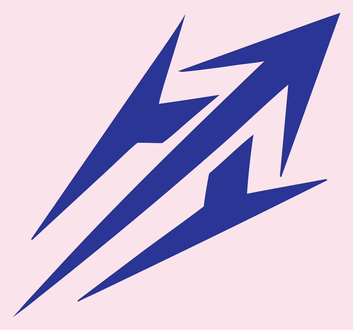 Industrial Sagittarius Slash Logo #fce4ec/#283593
