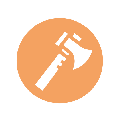 Axe Tool Emblem #F4A261