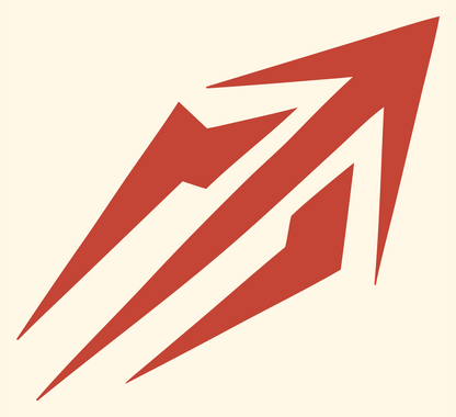 Razor Claw Arrow Logo #fff8e7/#c44536