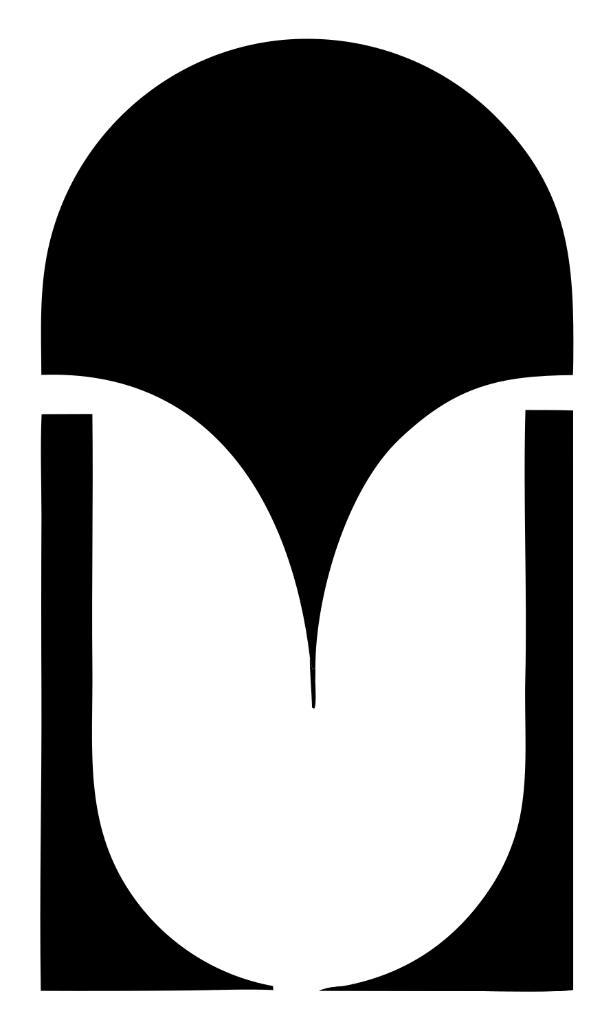 Negative Space Capricorn Arch Mark #ffffff/#000000
