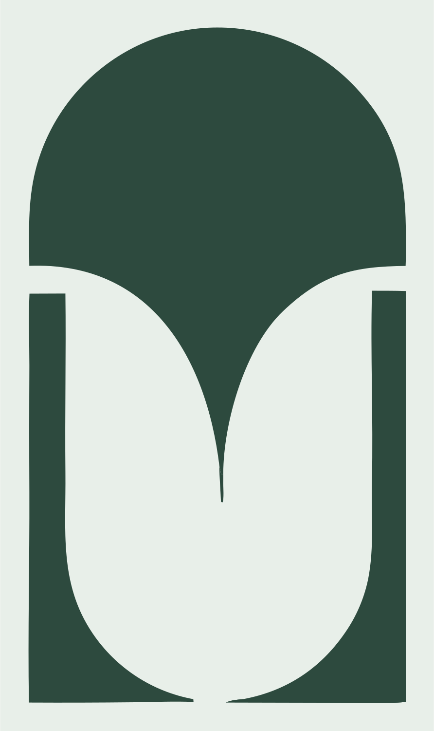 Negative Space Capricorn Arch Mark #e8efe9/#2d4a3e