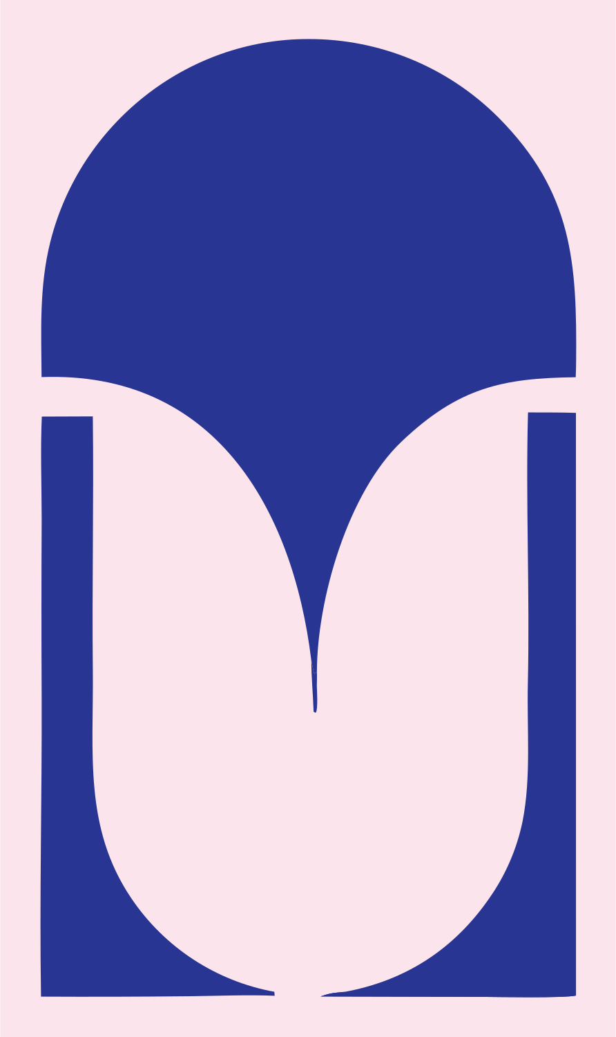 Negative Space Capricorn Arch Mark #fce4ec/#283593