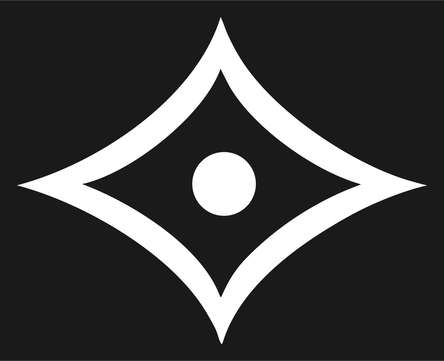 Bold Four-Point Star Eye Mark #1a1a1a/#ffffff