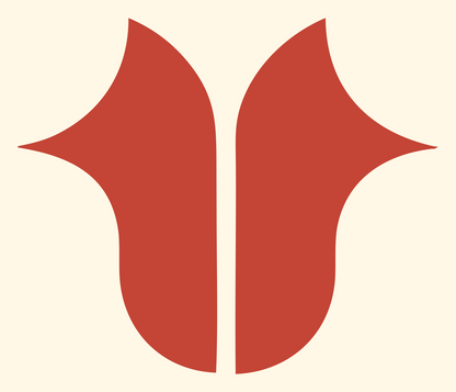 Split Capricorn Tulip Mark #fff8e7/#c44536