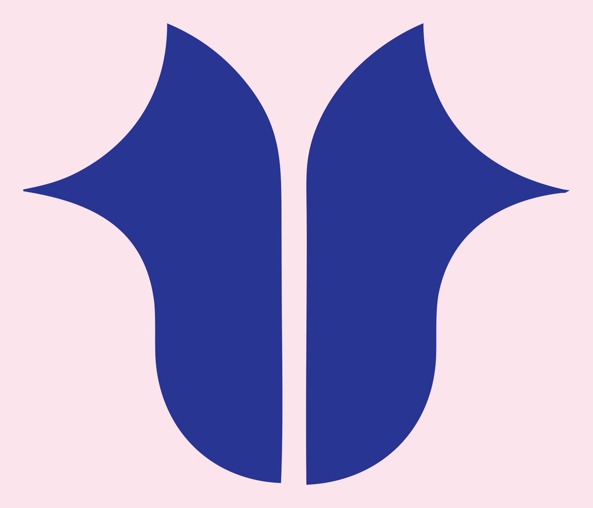 Split Capricorn Tulip Mark #fce4ec/#283593