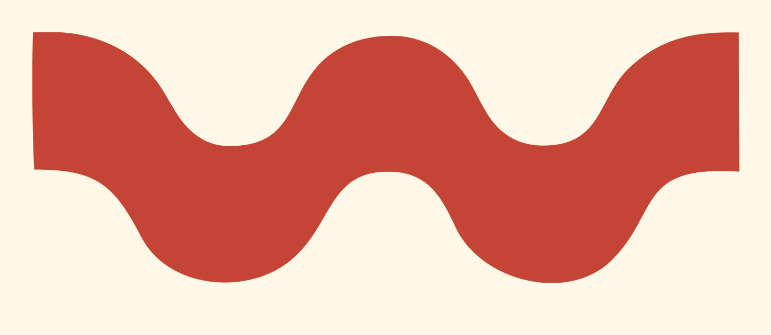 Bold Wave Band Logo #fff8e7/#c44536