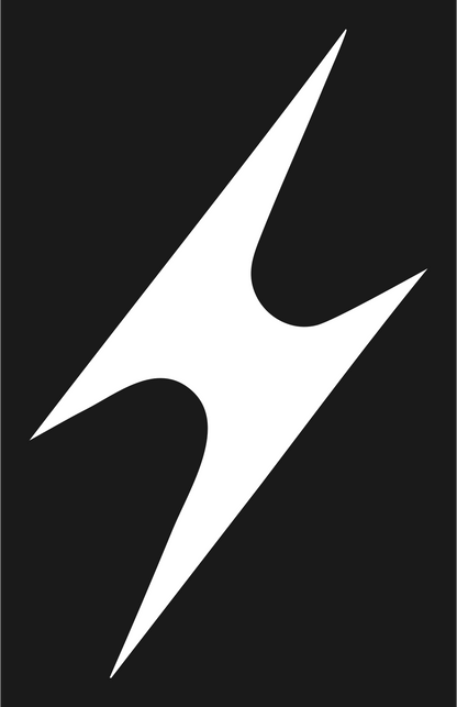 Sharp Lightning Bolt Emblem #1a1a1a/#ffffff