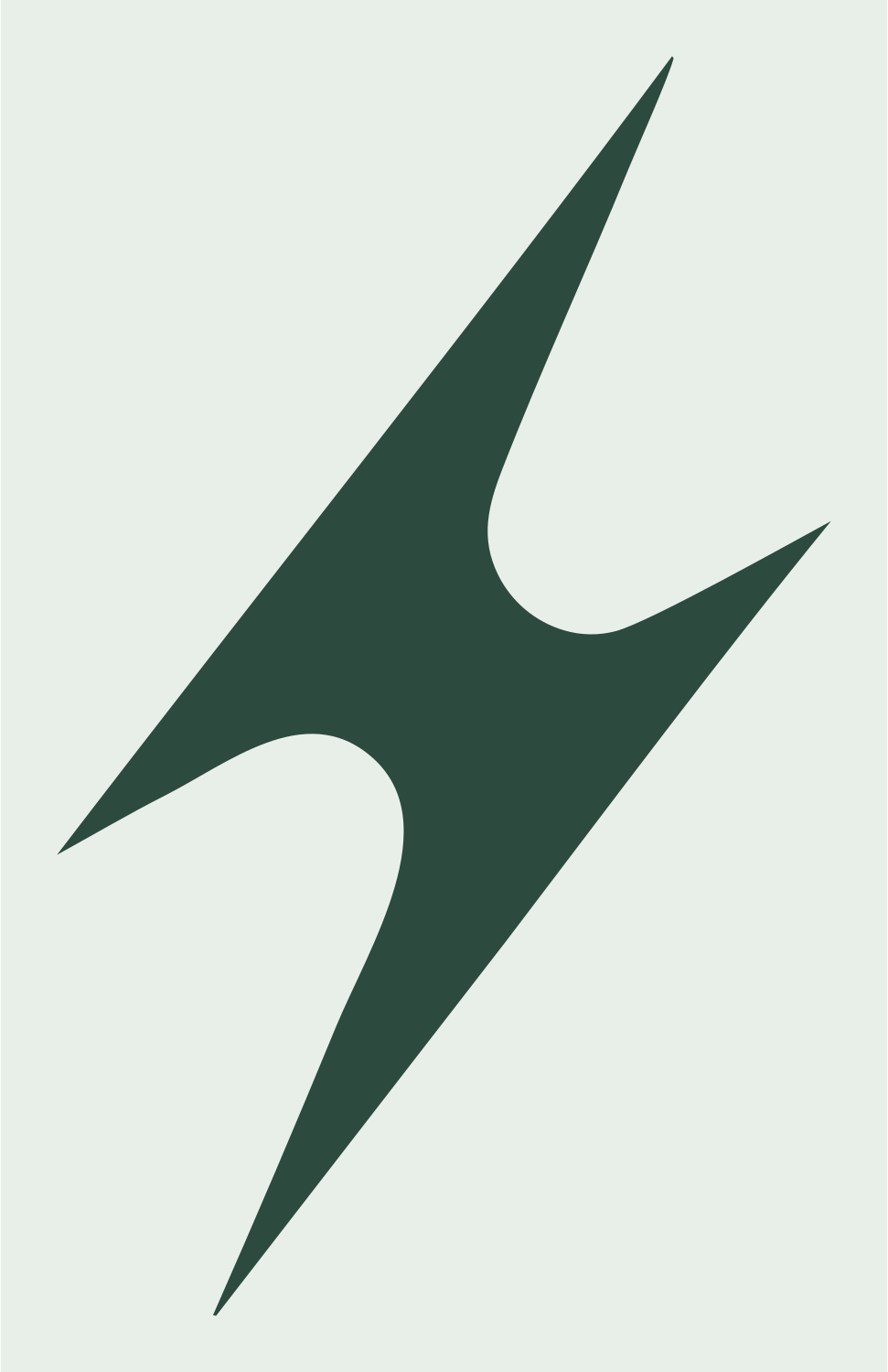 Sharp Lightning Bolt Emblem #e8efe9/#2d4a3e