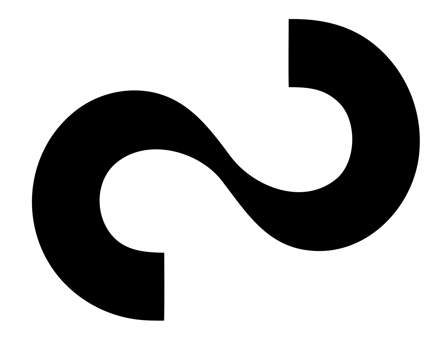 Monoline Infinity Wave Mark #ffffff/#000000