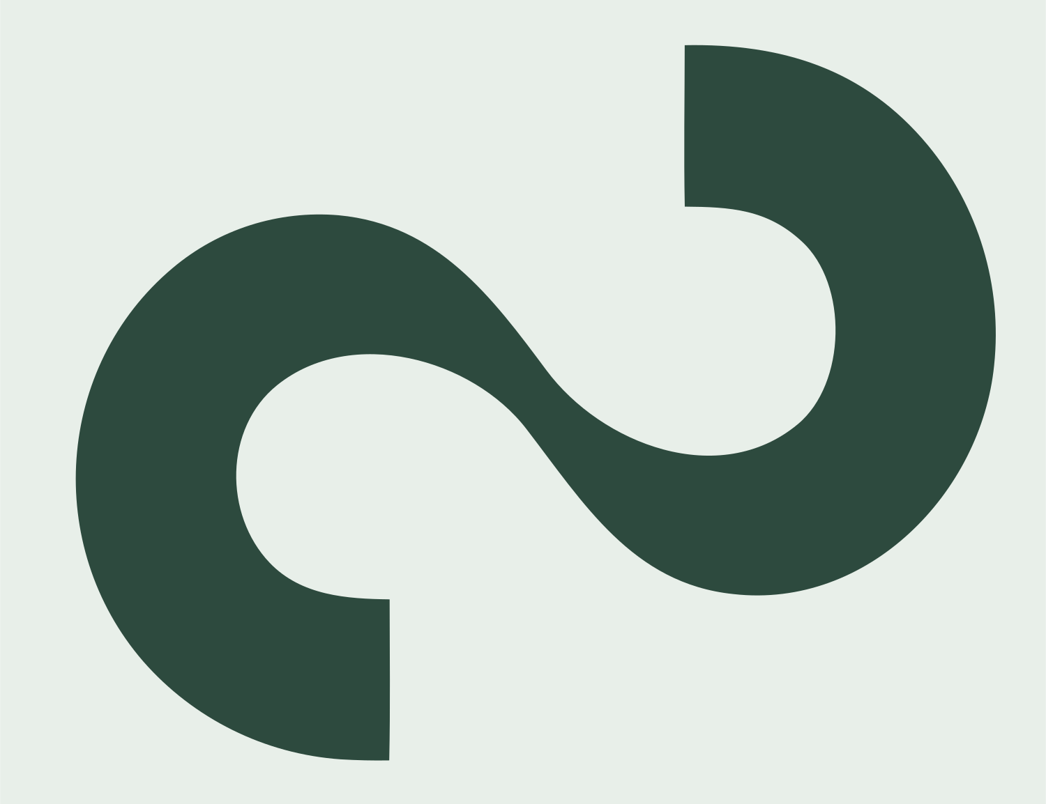 Monoline Infinity Wave Mark #e8efe9/#2d4a3e