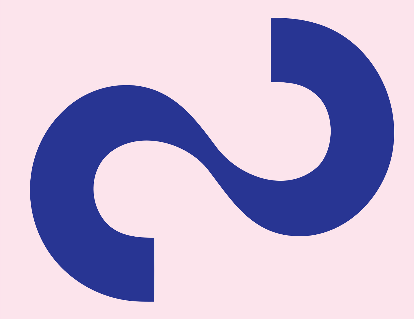 Monoline Infinity Wave Mark #fce4ec/#283593