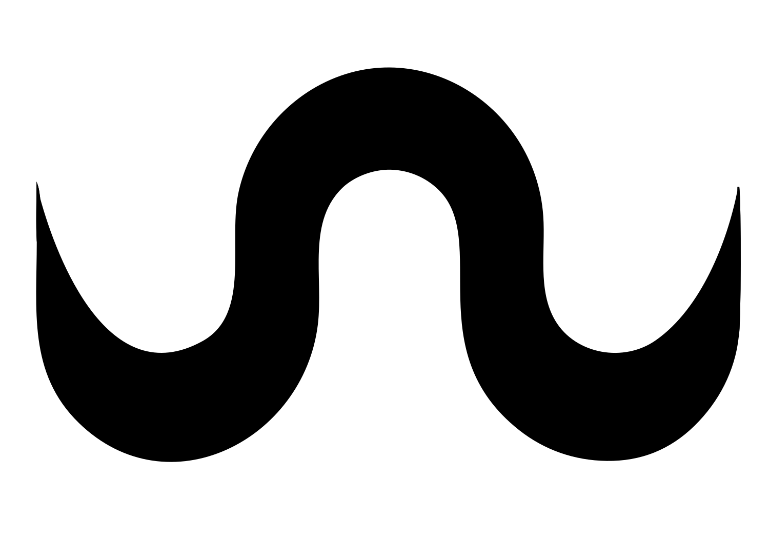 Smooth Wave Curve Icon #ffffff/#000000