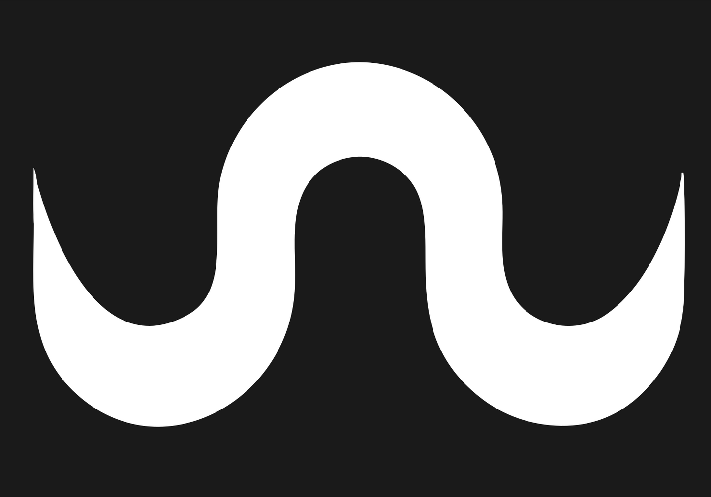 Smooth Wave Curve Icon #1a1a1a/#ffffff