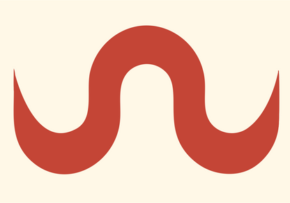 Smooth Wave Curve Icon #fff8e7/#c44536