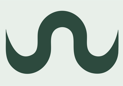 Smooth Wave Curve Icon #e8efe9/#2d4a3e