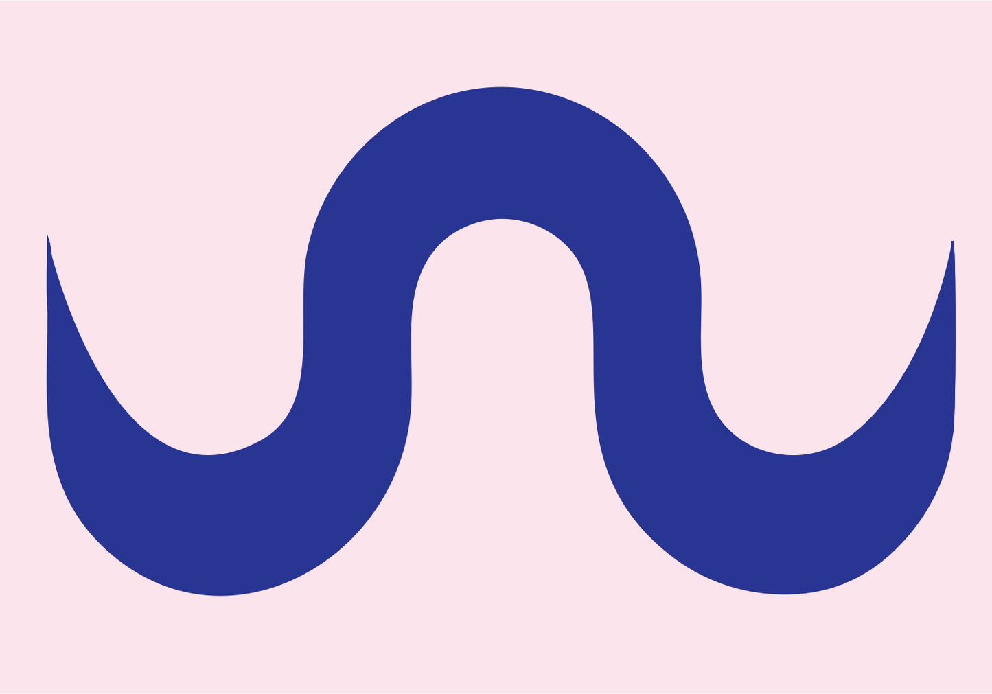 Smooth Wave Curve Icon #fce4ec/#283593