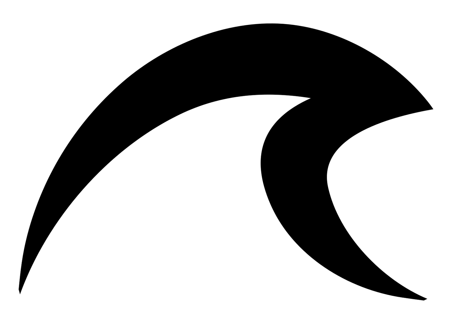 Cresting Wave Silhouette Logo #ffffff/#000000