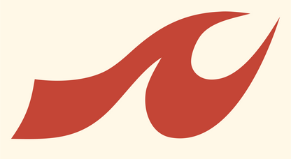 Bold Ocean Wave Crest #fff8e7/#c44536