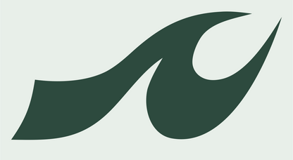 Bold Ocean Wave Crest #e8efe9/#2d4a3e
