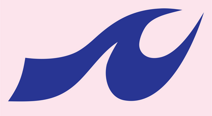 Bold Ocean Wave Crest #fce4ec/#283593