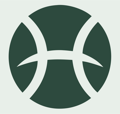 Pisces Symbol Bold Mark #e8efe9/#2d4a3e