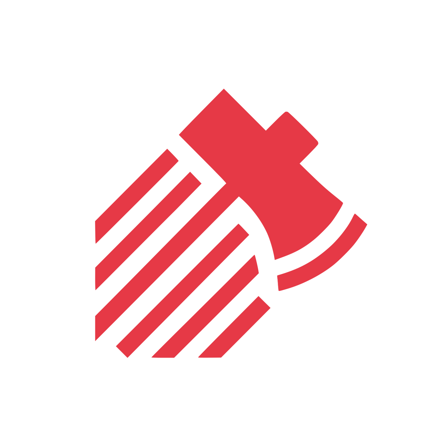 Axe Hammer Logo #E63946