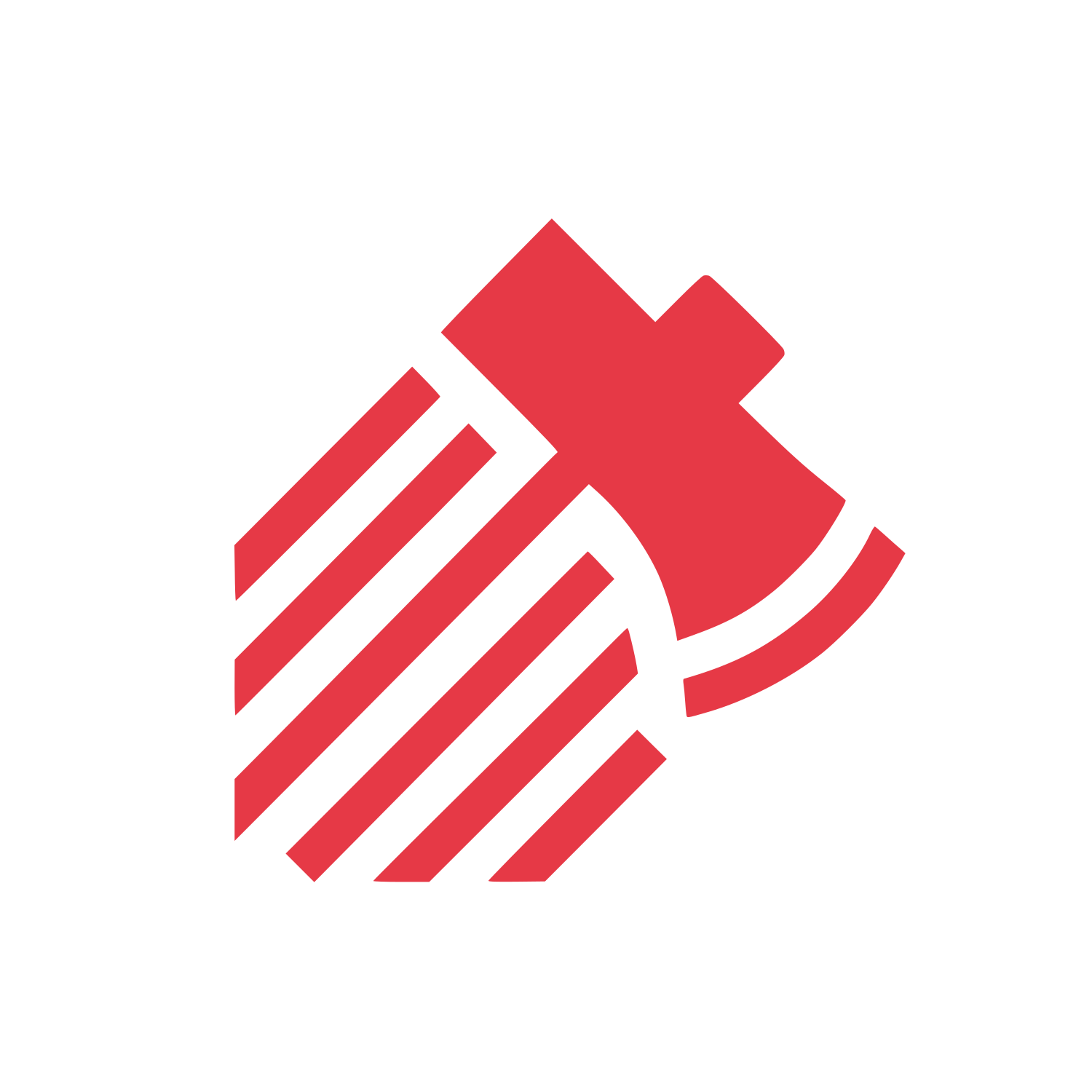 Axe Hammer Logo #E63946