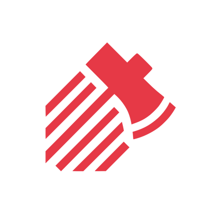 Axe Hammer Logo #E63946
