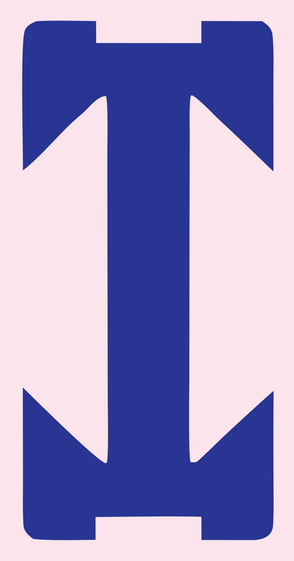Baseball Bat Bold Crest #fce4ec/#283593