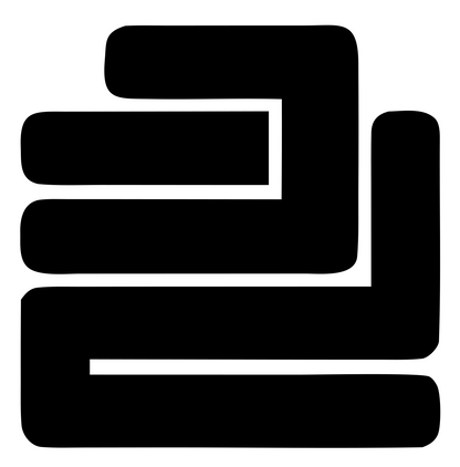 Blocky Stack Layers Badge #ffffff/#000000
