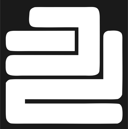 Blocky Stack Layers Badge #1a1a1a/#ffffff