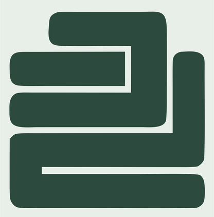 Blocky Stack Layers Badge #e8efe9/#2d4a3e