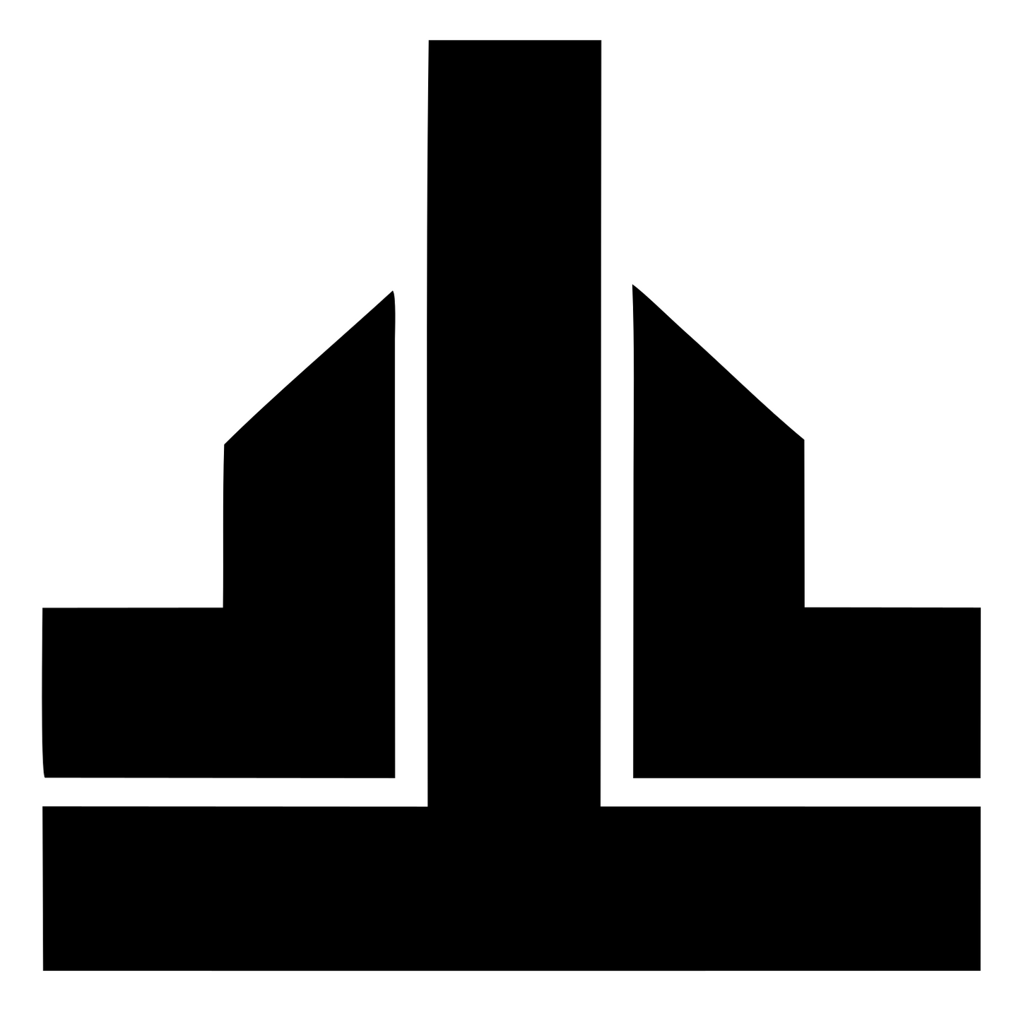Geometric Skyline Buildings Mark #ffffff/#000000