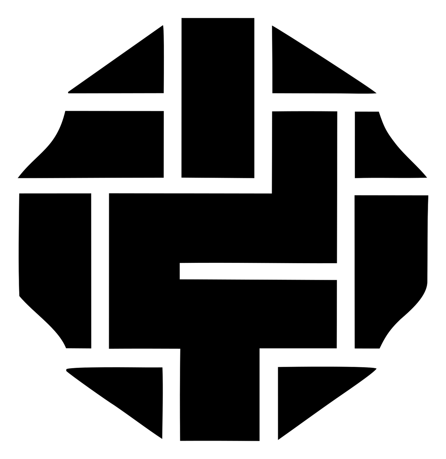 Woven Grid Pattern Emblem #ffffff/#000000