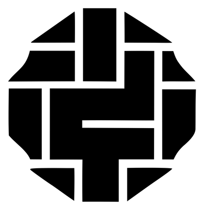 Woven Grid Pattern Emblem #ffffff/#000000