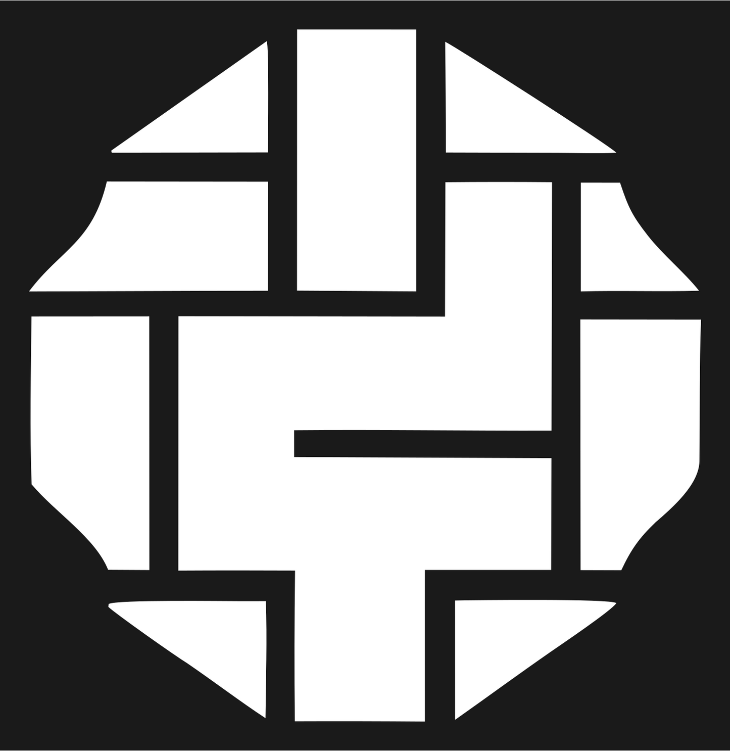 Woven Grid Pattern Emblem #1a1a1a/#ffffff